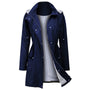 Damen Windjacke mit Kapuze - Leichte Outdoorjacke-Blau-S-Luzern Mode