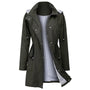 Damen Windjacke mit Kapuze - Leichte Outdoorjacke-Grau-S-Luzern Mode