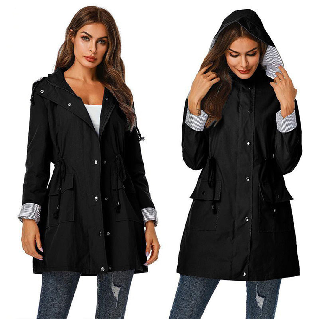 Damen Windjacke mit Kapuze - Leichte Outdoorjacke-Luzern Mode