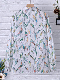 Atmungsaktiver Stoff | abstrakter Allover-Print | lockere Passform | Knopfleiste-Luzern Mode