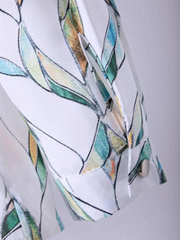 Atmungsaktiver Stoff | abstrakter Allover-Print | lockere Passform | Knopfleiste-Luzern Mode