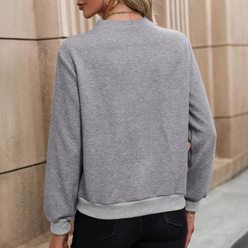 Damenpullover mit Knopfleiste - Eleganter Strickpullover-Luzern Mode