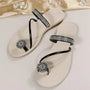 Trendige Damensandalen mit einzigartigem Schneeflockendetail – Arluna
