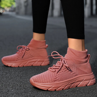 Herren Sneaker für Sport und Freizeit mit Strickdesign-Dunkelrot-35-Luzern Mode