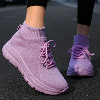 Herren Sneaker für Sport und Freizeit mit Strickdesign-Lila-35-Luzern Mode