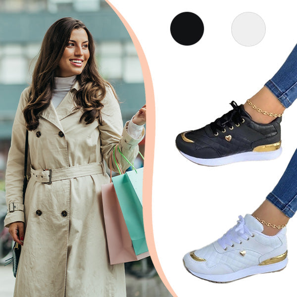 Damen Sneakers | Veganes Leder | Niedrig | Schnürung | Leichtgewicht-Luzern Mode
