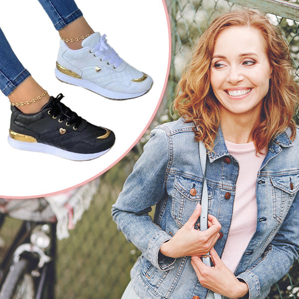 Damen Sneakers | Veganes Leder | Niedrig | Schnürung | Leichtgewicht-Luzern Mode