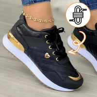 Damen Sneakers | Veganes Leder | Niedrig | Schnürung | Leichtgewicht-Luzern Mode