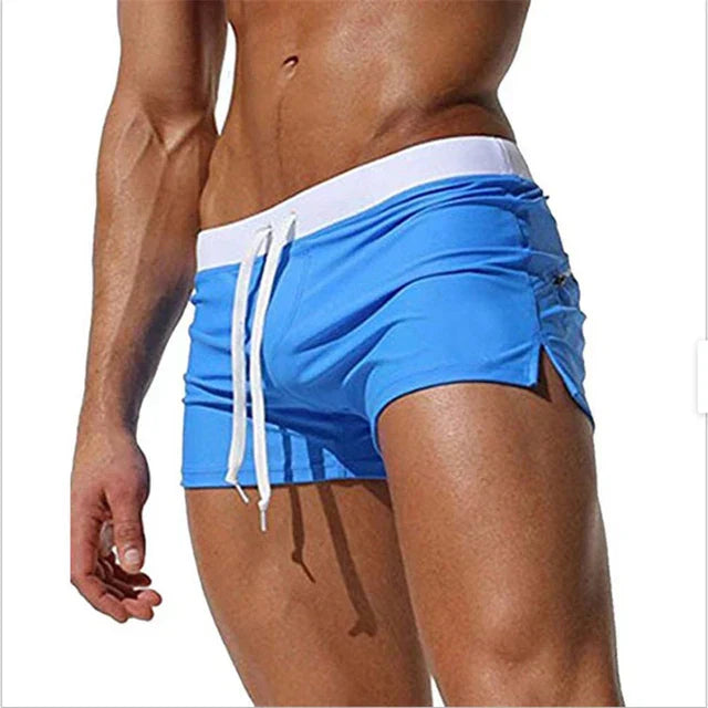 Badehose Männer | Quick Dry | Luftig | Bequeme Passform | Für Pool & Meer-Hellblau-S-Luzern Mode