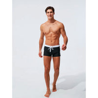 Herren Badehose | Kurz | Slim Fit | Mit Reißverschlusstasche | Mit Kordelzug | Schnelltrocknend-Luzern Mode