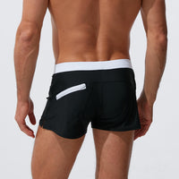 Herren Badehose | Kurz | Slim Fit | Mit Reißverschlusstasche | Mit Kordelzug | Schnelltrocknend-Luzern Mode