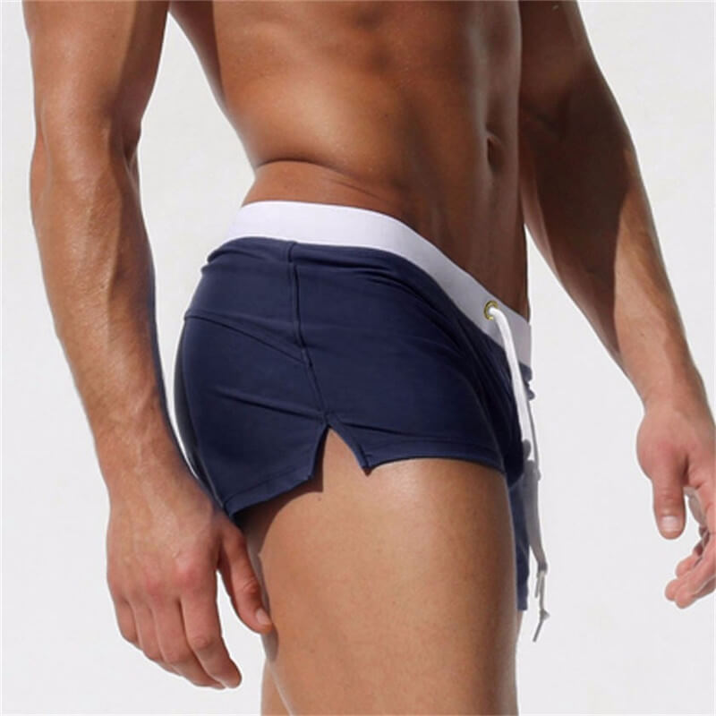 Herren Badehose | Kurz | Slim Fit | Mit Reißverschlusstasche | Mit Kordelzug | Schnelltrocknend-Luzern Mode