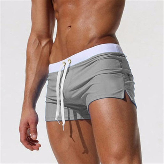 Herren Badehose | Kurz | Slim Fit | Mit Reißverschlusstasche | Mit Kordelzug | Schnelltrocknend-Luzern Mode