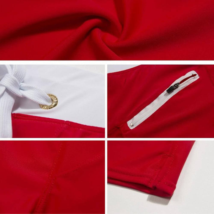 Herren Badehose | Kurz | Slim Fit | Mit Reißverschlusstasche | Mit Kordelzug | Schnelltrocknend-Luzern Mode