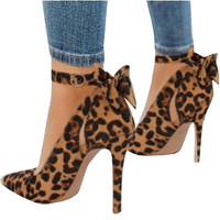 Damen High Heels mit Schleife - Elegante Stilettos kaufen-Leopard-35-Luzern Mode