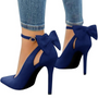 Damen High Heels mit Schleife - Elegante Stilettos kaufen-Marineblau-35-Luzern Mode