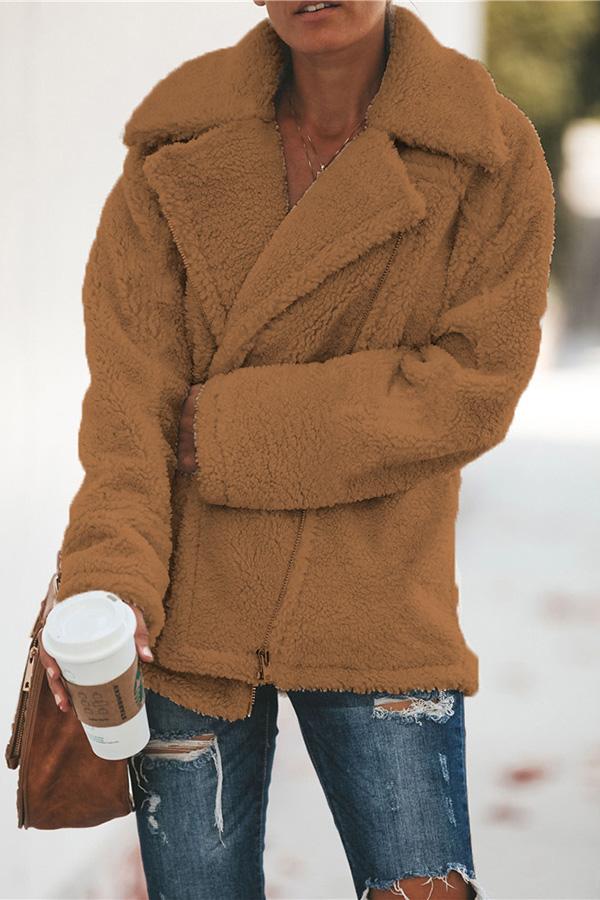 Teddyfell Jacke Damen - Kuscheliger Wintermantel Trendy-Luzern Mode