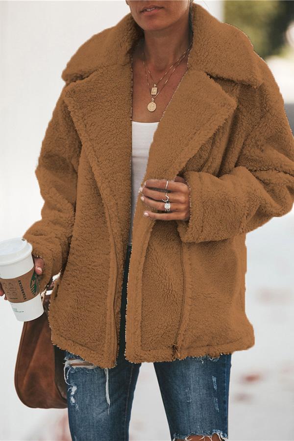 Teddyfell Jacke Damen - Kuscheliger Wintermantel Trendy-Luzern Mode