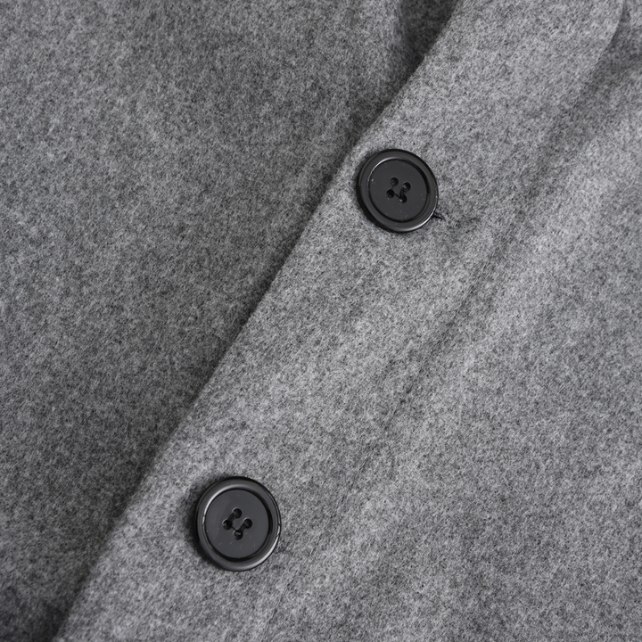 Herren Wintermantel Kariert - Eleganter Langer Wollmantel-Luzern Mode