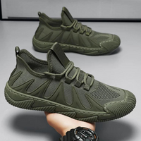 Herren Sneaker Atmungsaktiv Rutschfest Sportlich Schuhe-Grün-39-Luzern Mode