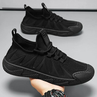 Herren Sneaker Atmungsaktiv Rutschfest Sportlich Schuhe-Schwarz-39-Luzern Mode