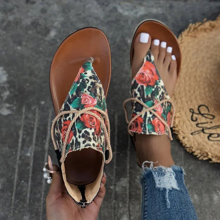 Orthopädische Sommersandalen Damen | Trendig | Komfort | Luftige Passform-Rot-36-Luzern Mode