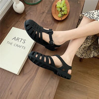 Plateau Sandalen Damen | verstellbare Riemen | luftiges Material | Sommerlook-Luzern Mode