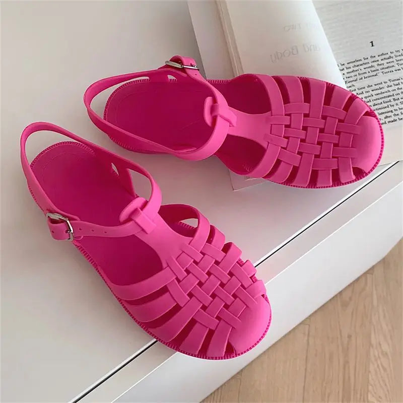 Plateau Sandalen Damen | verstellbare Riemen | luftiges Material | Sommerlook-Luzern Mode
