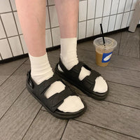 Plateau Sandalen Damen | verstellbare Riemen | luftiges Material | Sommerlook-Luzern Mode
