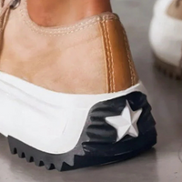 Damen Sneaker mit Plateau und Stern-Detail für Alltag-Luzern Mode