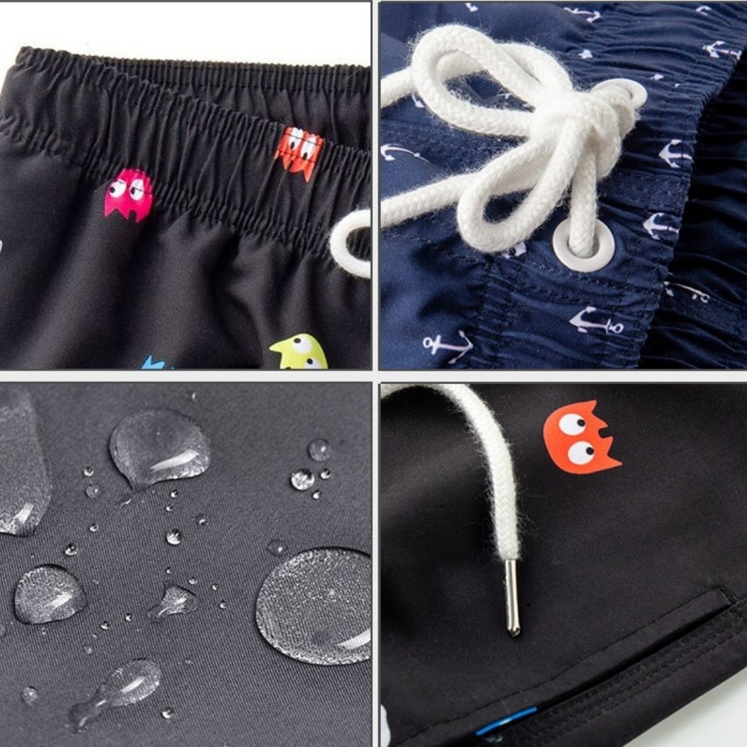 Schnelltrocknend | elastischer Bund | Seitentaschen | Printdesign | Herren Shorts-Luzern Mode