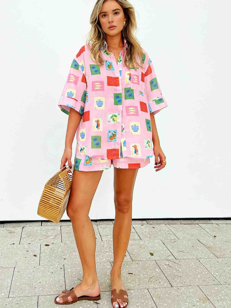 Zweiteiliges Sommer Set Damen | Leicht & farbenfroh | Stylisch für warme Tage-Luzern Mode
