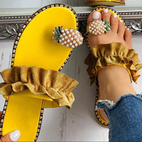 Bequeme Sommerschuhe Damen | Boho Look | Orthopädisch stützend | Sandalen-Gelb-35-Luzern Mode