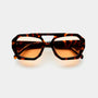 Damen Sonnenbrille | Glamour | 5-Eckig | Glänzend | Print | Eyecatcher-Braunes Glas-Luzern Mode