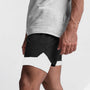 Trainingsshorts Herren | Schnell trocknend | Innenhose | Für Sport & Freizeit-Schwarz-weißes Futter-S-Luzern Mode