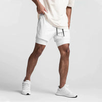 Trainingsshorts Herren | Schnell trocknend | Innenhose | Für Sport & Freizeit-Weiß-S-Luzern Mode