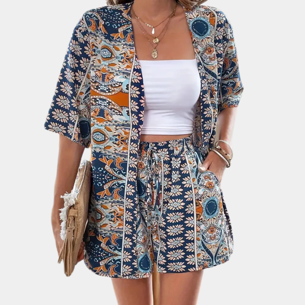 Damenbluse mit floralem Muster – Elegante Sommermode-Luzern Mode