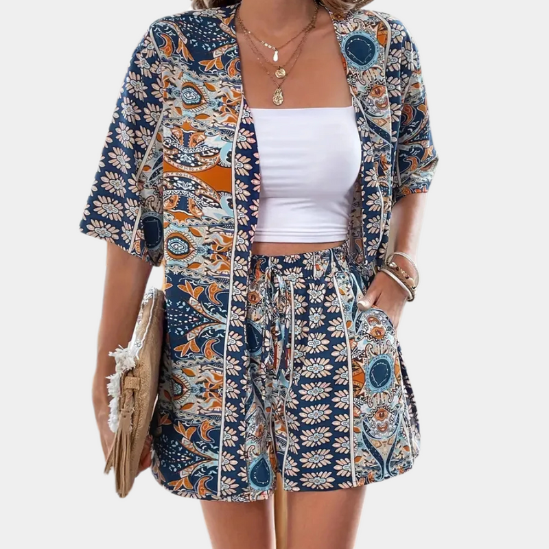 Damenbluse mit floralem Muster – Elegante Sommermode-Luzern Mode