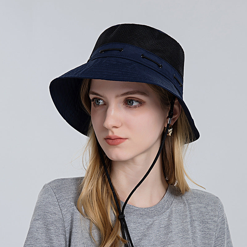 Sonnenhut Damen | Atmungsaktiv & Leicht | Stylisch | Sommer Accessoire | Vina-Marineblau-Luzern Mode