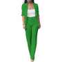 Eleganter Damenanzug Business-Outfit mit Blazer und Hose-Grün-S-Luzern Mode