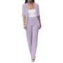 Eleganter Damenanzug Business-Outfit mit Blazer und Hose-Lila-S-Luzern Mode