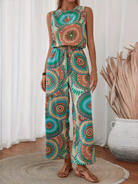 Jumpsuit Damen Sommer | Mandala Boho Look | Ärmellos | Leicht und luftig-Luzern Mode
