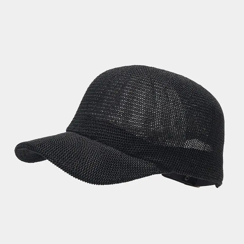 Damen Sonnenhut Sommer | Geflochtener UV-Hut | Trendiger Hut mit breiter Krempe-Schwarz-Luzern Mode
