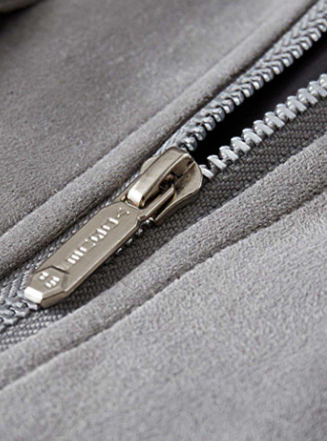 Graue Herrenjacke | Warm | Modern | Fleecefutter | Reißverschluss | Kragen-Luzern Mode