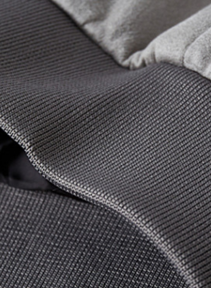 Graue Herrenjacke | Warm | Modern | Fleecefutter | Reißverschluss | Kragen-Luzern Mode