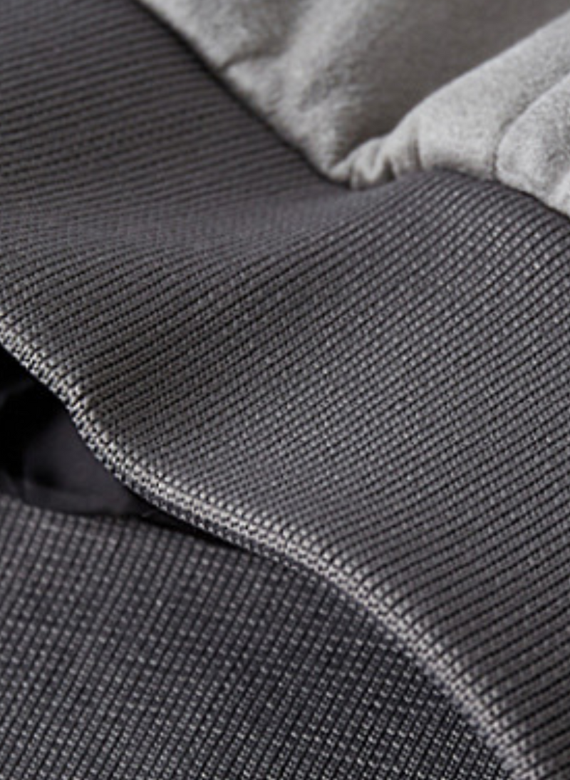 Graue Herrenjacke | Warm | Modern | Fleecefutter | Reißverschluss | Kragen-Luzern Mode