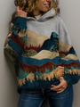 Damen Hoodie mit Berglandschafts-Motiv für Outdoor-Abenteuer-4-S-Luzern Mode