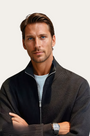 Herren Strickjacke mit Reißverschluss - Stilvoll und Modern-Schwarz-M-Luzern Mode