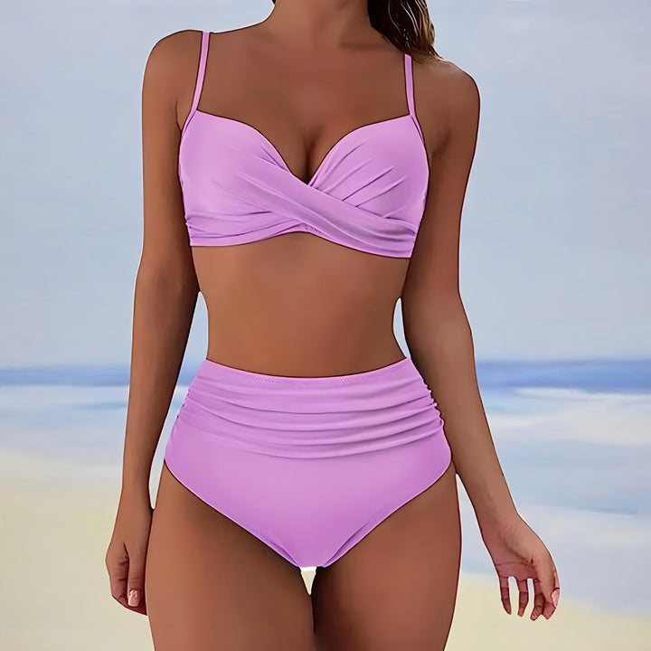 High-Waist Bikini Damen | Figurformend | Bequem | Trendy | Bademode Sommer-Luzern Mode