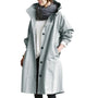 Damen Regenmantel Wasserdicht mit Kapuze und Taschen-Himmelblau-S-Luzern Mode